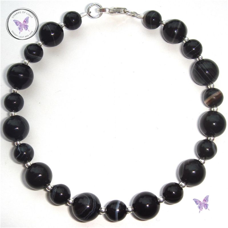 Black Sardonyx & Silver Bracelet